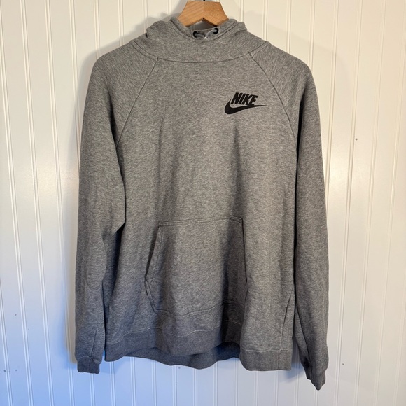 Nike Sweaters - Nike Women’s Gray Hooded Pullover Cowl Neck Sweater Size XL
